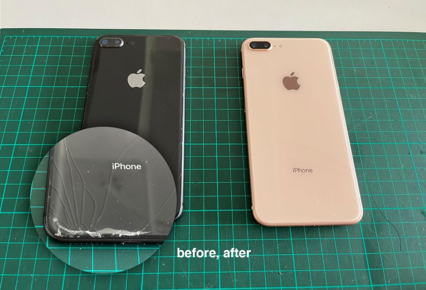 iPhone 8 Plus Housing Repair, Before and after